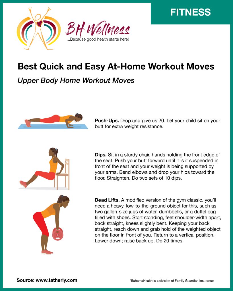 Best Quick and Easy AtHome Workout Moves (Upper Body) Bahama Health