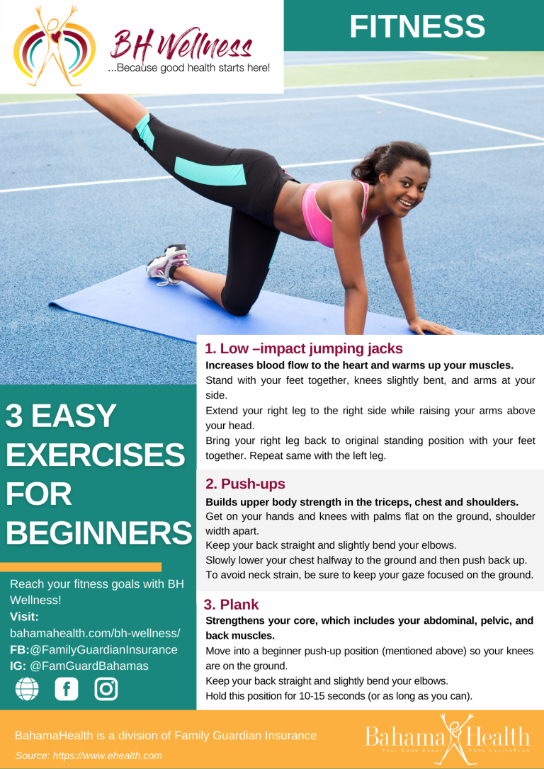 3 Easy Exercises for Beginners Bahama Health